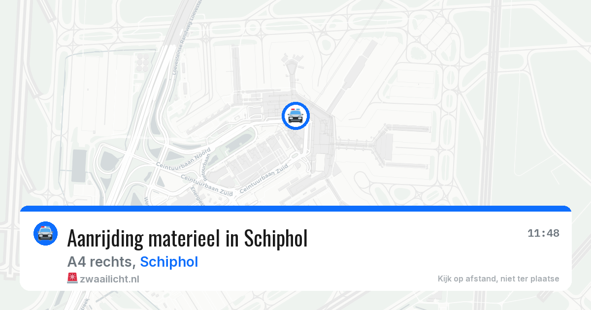 Aanrijding materieel in Schiphol — 13 mei 2026