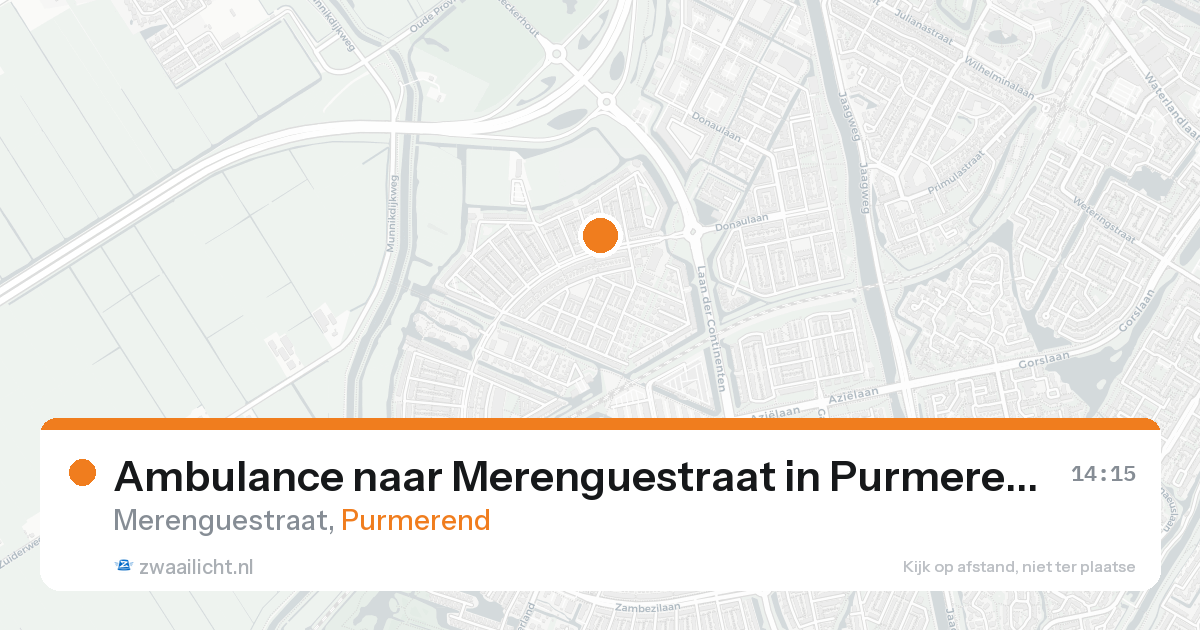Ambulance naar Merenguestraat in Purmerend — 3 jul 2026