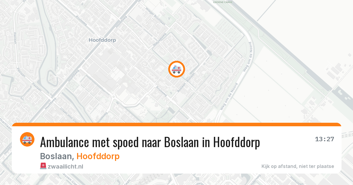 Ambulance met spoed naar Boslaan in Hoofddorp — 14 mei 2026