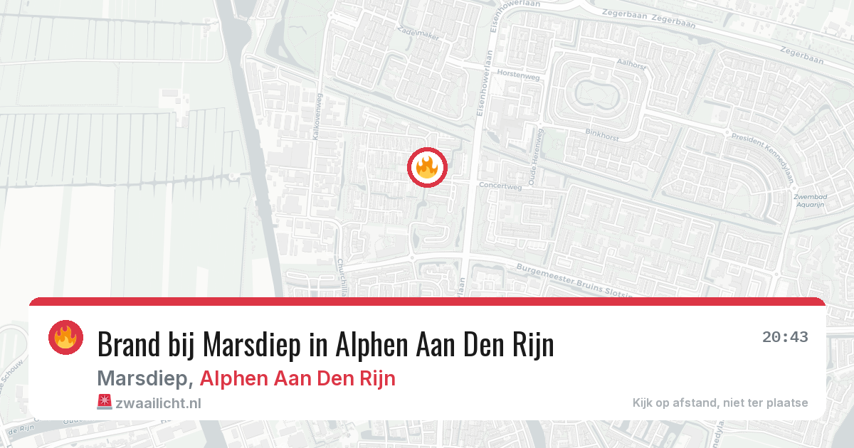 Brand bij Marsdiep in Alphen Aan Den Rijn — 27 mei 2026