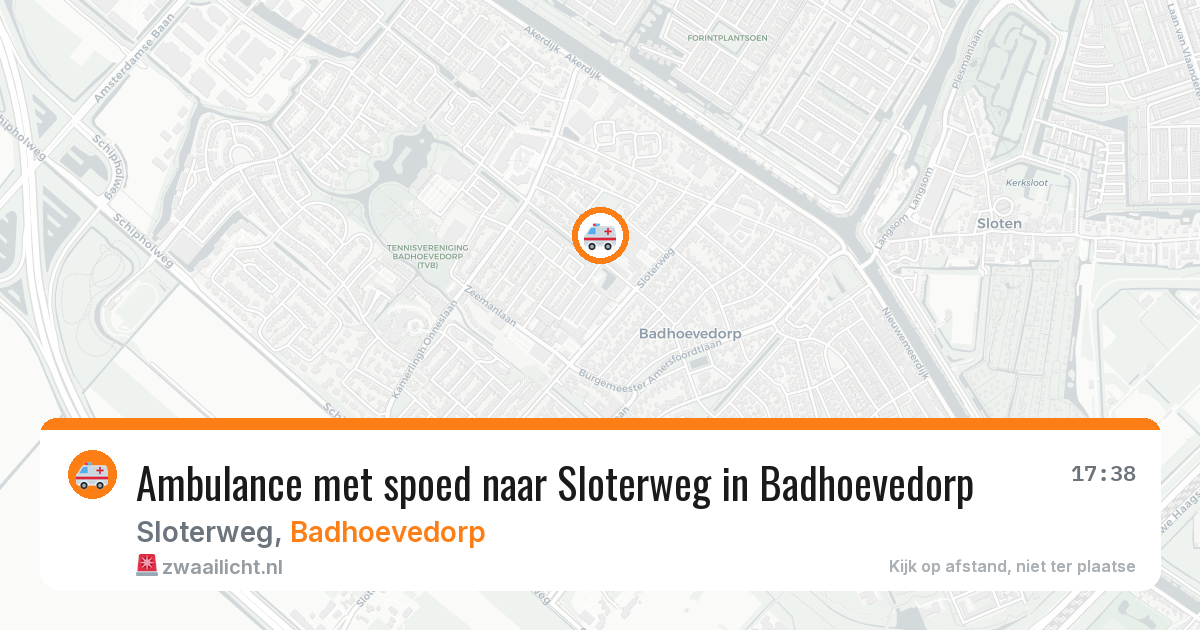 Ambulance met spoed naar Sloterweg in Badhoevedorp — 31 jul 2026
