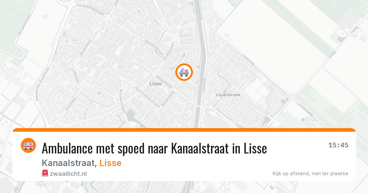 Ambulance met spoed naar Kanaalstraat in Lisse — 21 mrt 2026