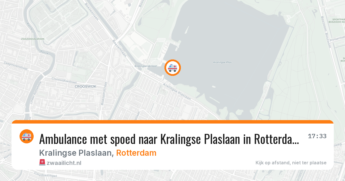 Ambulance met spoed naar Kralingse Plaslaan in Rotterdam — 13 jun 2026