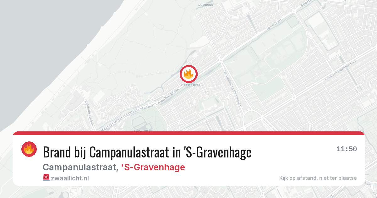 Brand bij Campanulastraat in 'S-Gravenhage — 16 mrt 2026