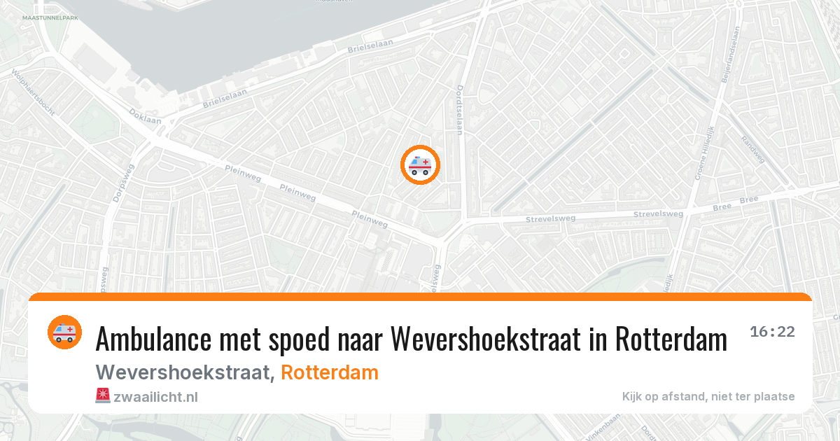 Ambulance met spoed naar Wevershoekstraat in Rotterdam — 8 apr 2026