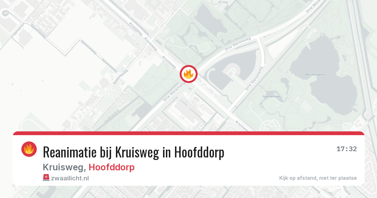 Reanimatie bij Kruisweg in Hoofddorp — 24 mei 2026
