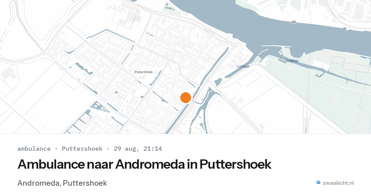 Ambulance naar Andromeda in Puttershoek — 29 aug 2026