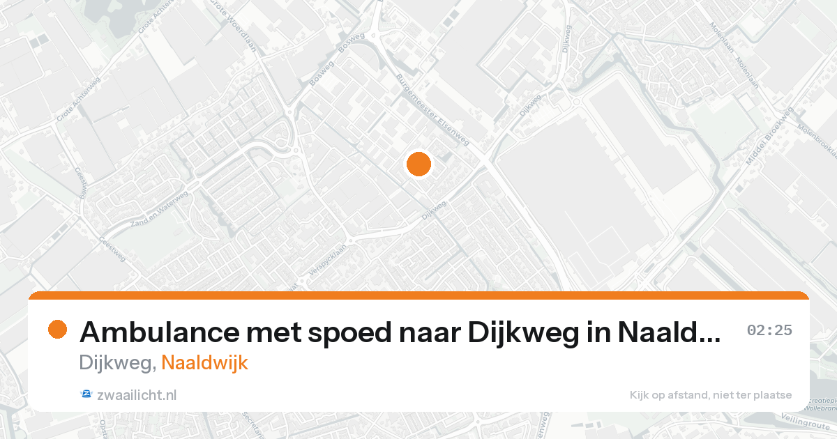 Ambulance met spoed naar Dijkweg in Naaldwijk — 24 aug 2026
