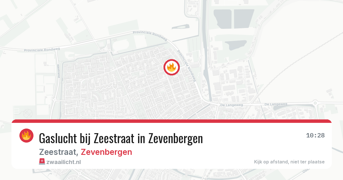 Gaslucht bij Zeestraat in Zevenbergen — 11 jun 2026