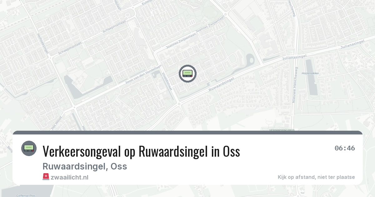 Verkeersongeval op Ruwaardsingel in Oss — 9 feb 2026