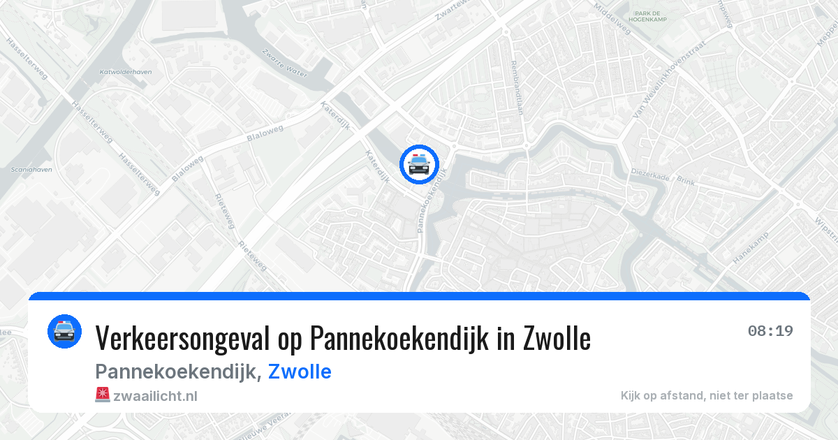 Verkeersongeval op Pannekoekendijk in Zwolle — 16 mei 2026
