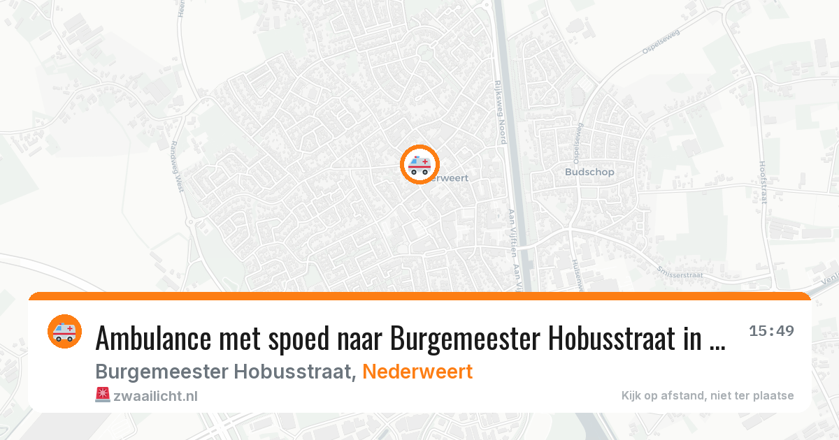 Ambulance met spoed naar Burgemeester Hobusstraat in Nederweert — 10 aug 2026