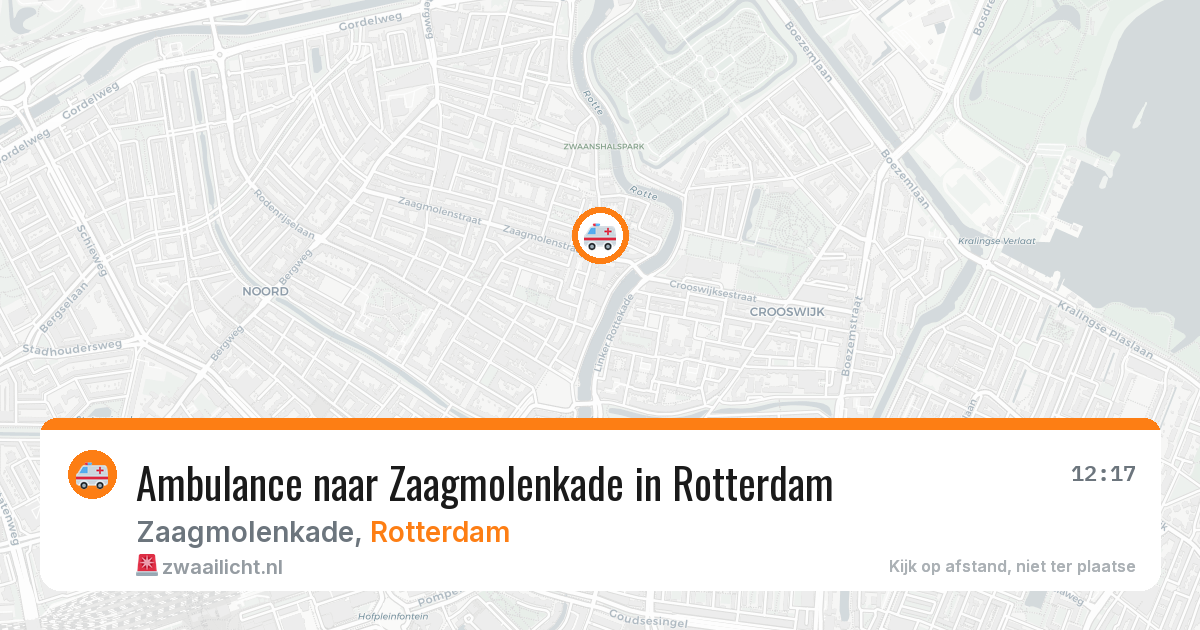 Ambulance naar Zaagmolenkade in Rotterdam — 13 aug 2026