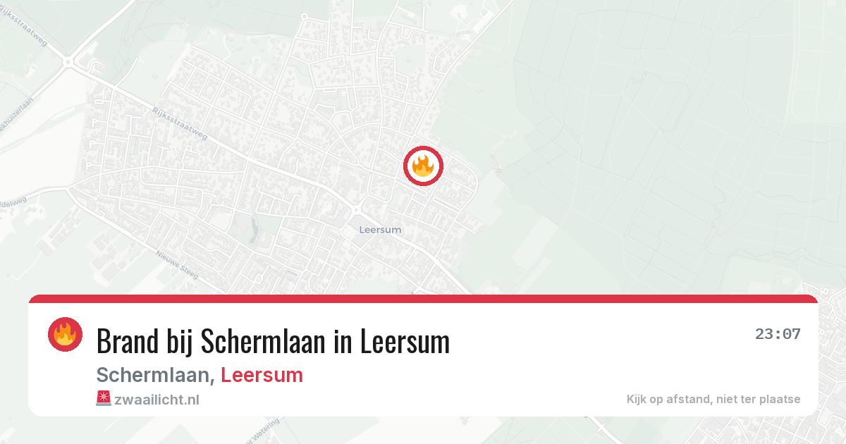 Brand bij Schermlaan in Leersum — 19 jun 2026