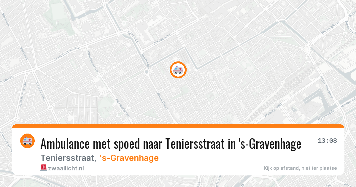 Ambulance met spoed naar Teniersstraat in 's-Gravenhage — 12 jun 2026