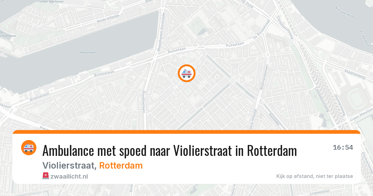 Ambulance met spoed naar Violierstraat in Rotterdam — 22 apr 2026