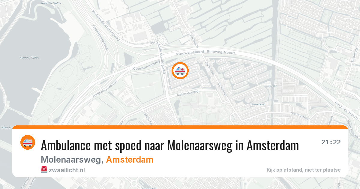 Ambulance met spoed naar Molenaarsweg in Amsterdam — 23 mei 2026