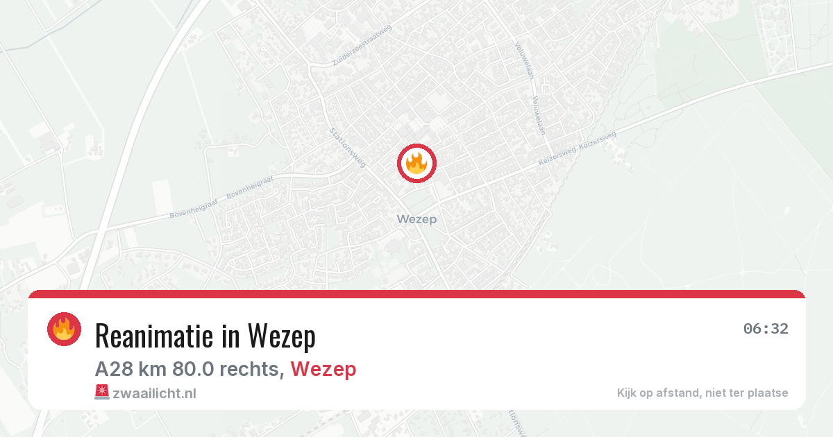 Reanimatie in Wezep — 8 aug 2026