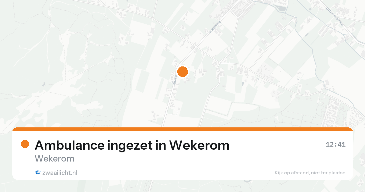 Ambulance ingezet in Wekerom — 19 aug 2026