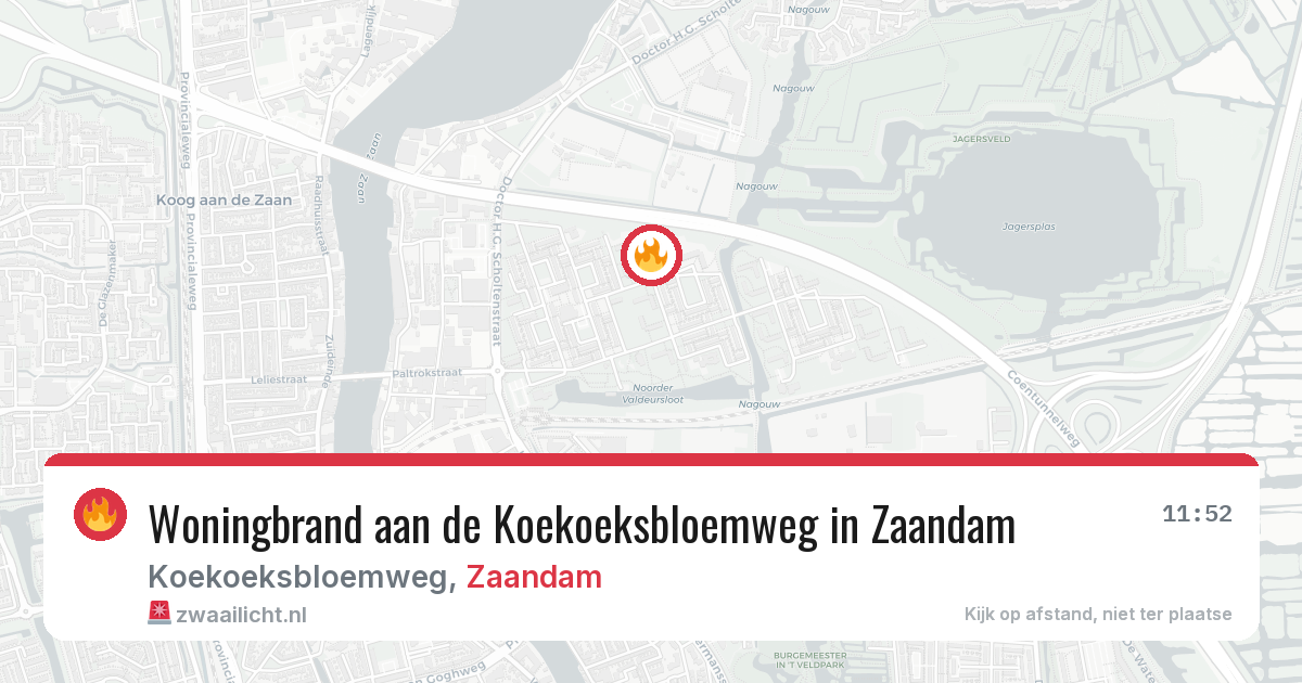 Woningbrand aan de Koekoeksbloemweg in Zaandam — 3 apr 2026