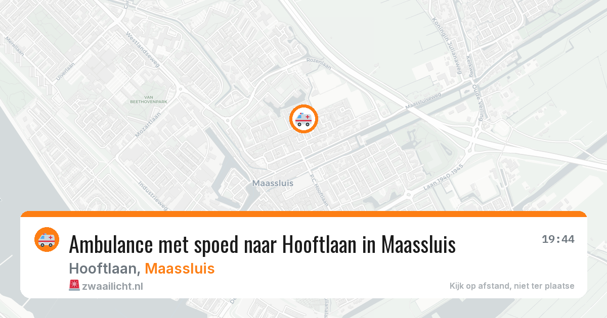 Ambulance met spoed naar Hooftlaan in Maassluis — 30 mrt 2026