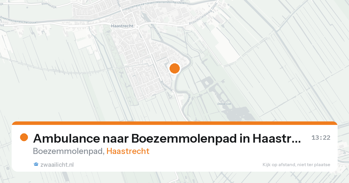 Ambulance naar Boezemmolenpad in Haastrecht — 19 mrt 2026