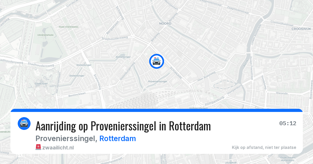 Aanrijding op Provenierssingel in Rotterdam — 26 jul 2026