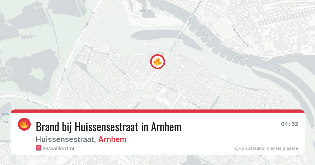 Brand bij Huissensestraat in Arnhem — 23 jun 2026
