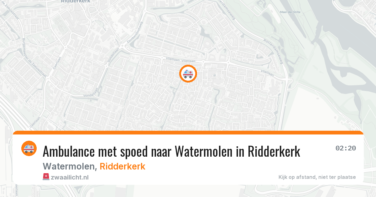 Ambulance met spoed naar Watermolen in Ridderkerk — 5 jul 2026