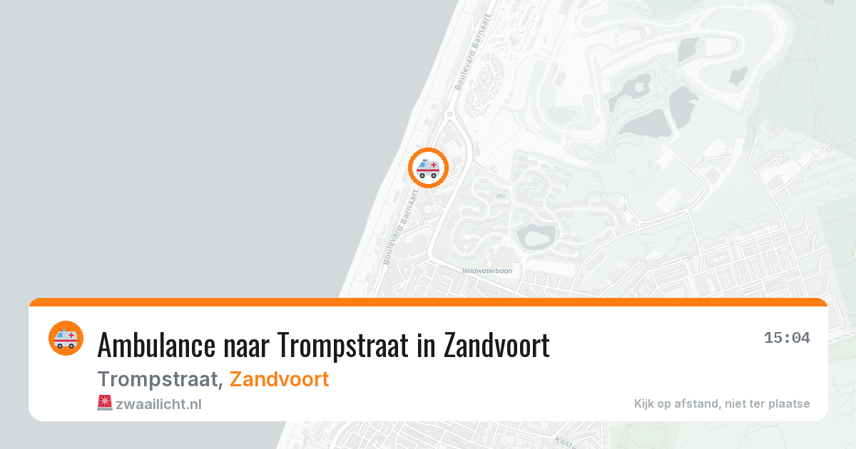 Ambulance naar Trompstraat in Zandvoort — 15 feb 2026