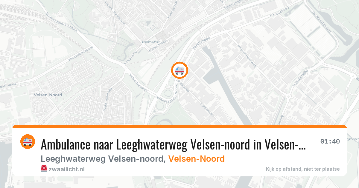 Ambulance naar Leeghwaterweg Velsen-noord in Velsen-Noord — 19 jun 2026