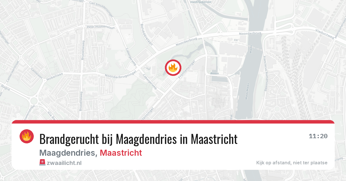 Brandgerucht bij Maagdendries in Maastricht — 13 jul 2026