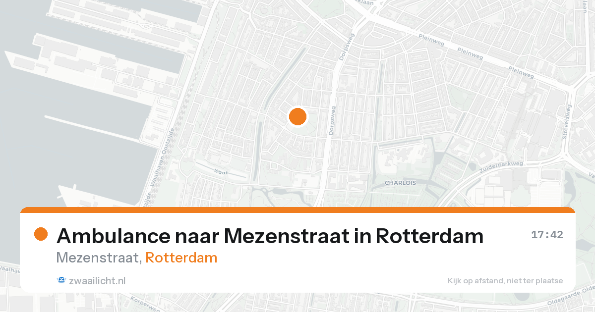 Ambulance naar Mezenstraat in Rotterdam — 17 aug 2026