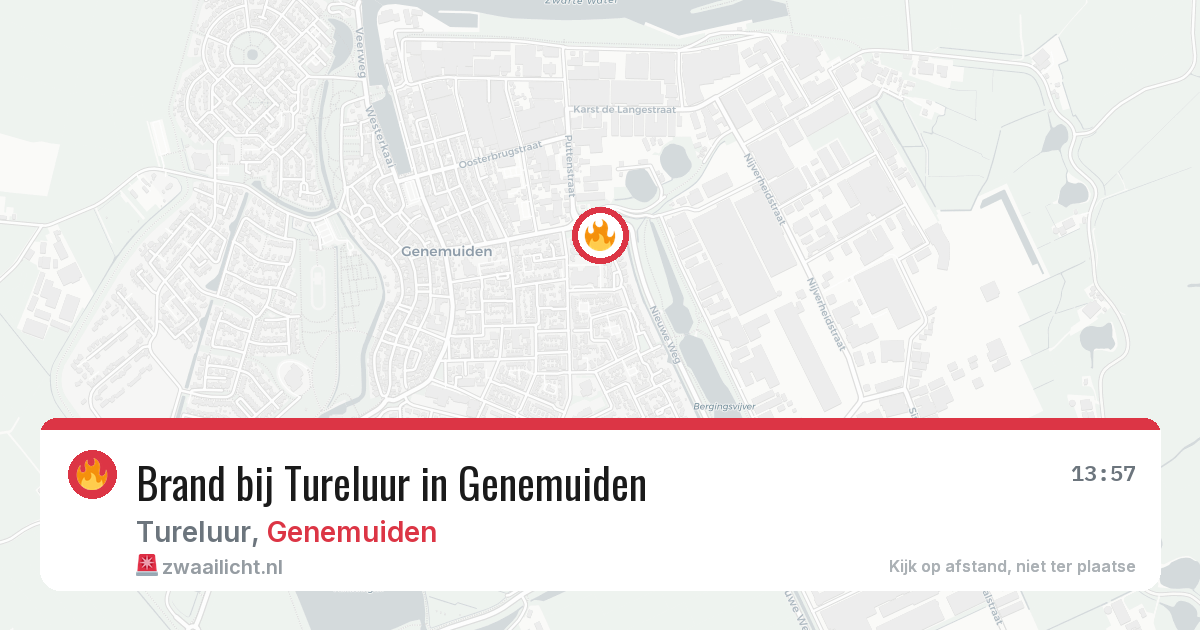 Brand bij Tureluur in Genemuiden — 5 aug 2026