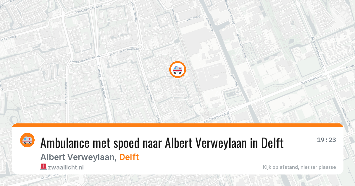 Ambulance met spoed naar Albert Verweylaan in Delft — 5 jun 2026