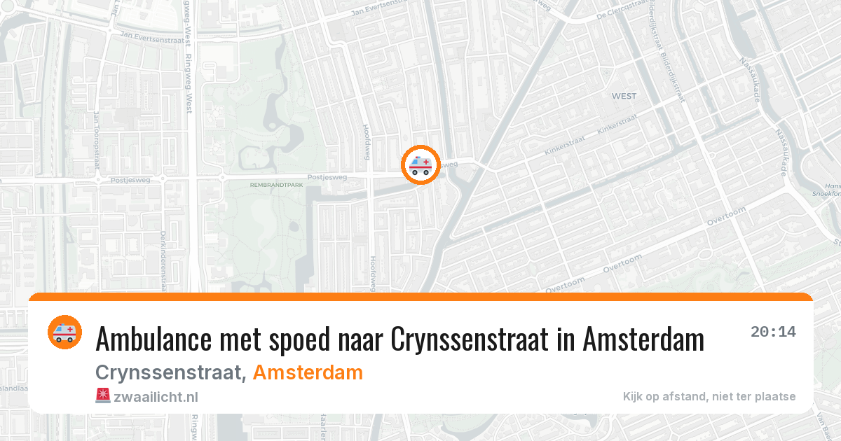 Ambulance met spoed naar Crynssenstraat in Amsterdam — 11 aug 2026
