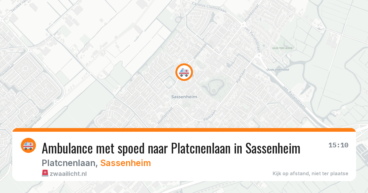 Ambulance met spoed naar Platcnenlaan in Sassenheim — 28 jun 2026
