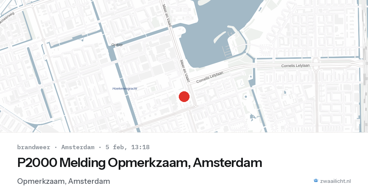 P2000 Melding Opmerkzaam, Amsterdam — 5 feb 2026