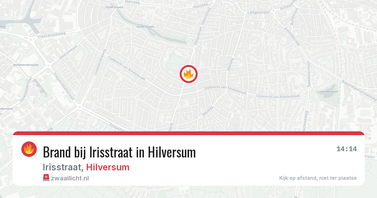 Brand bij Irisstraat in Hilversum — 15 jul 2026