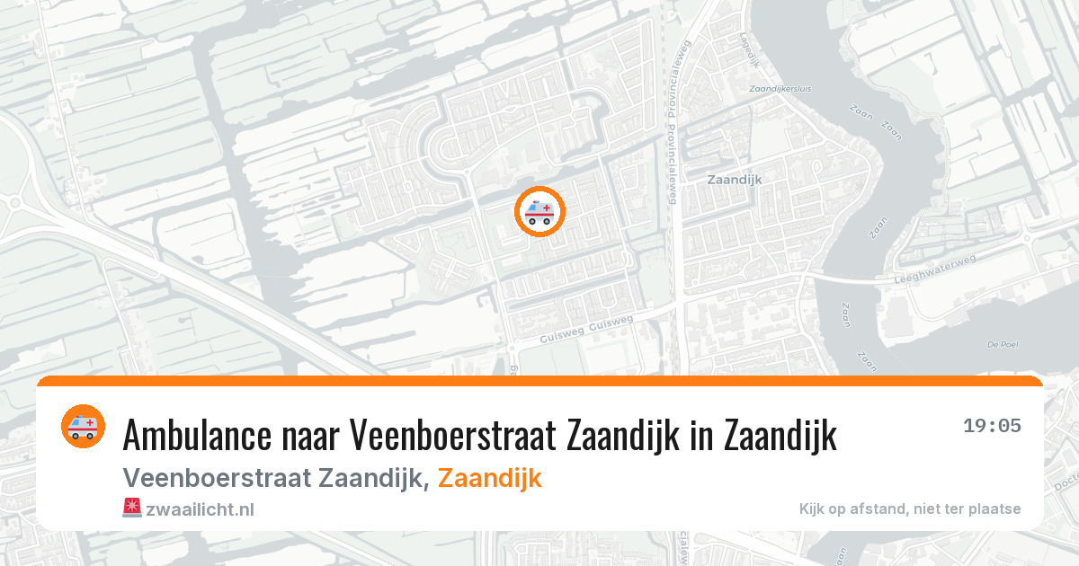 Ambulance naar Veenboerstraat Zaandijk in Zaandijk — 2 aug 2026