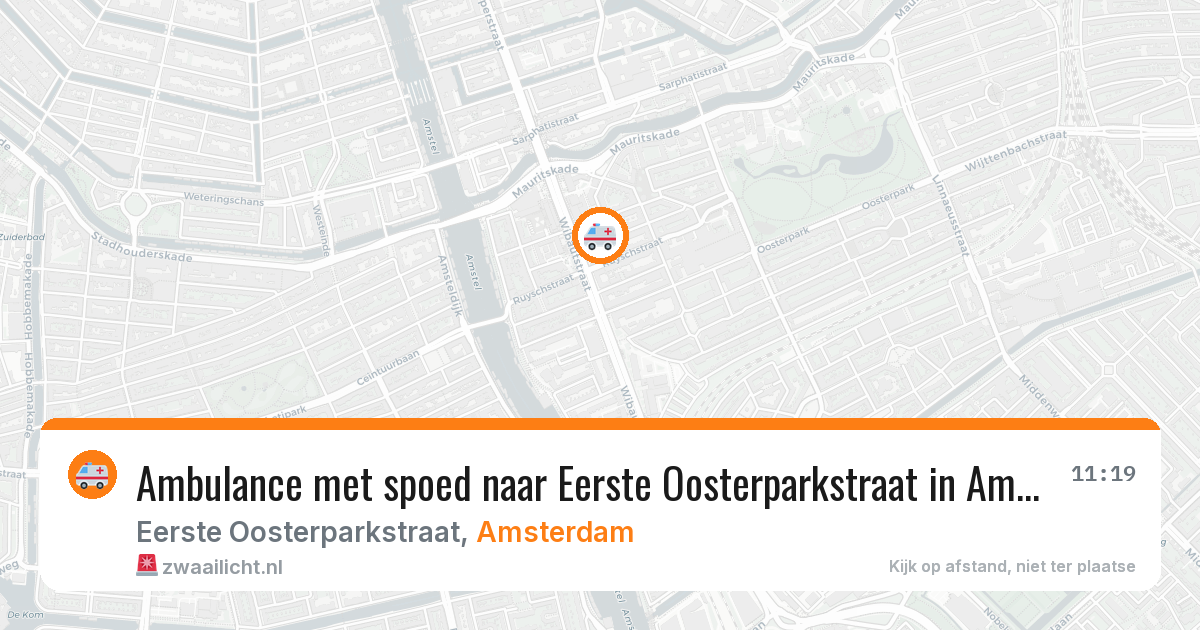 Ambulance met spoed naar Eerste Oosterparkstraat in Amsterdam — 2 apr 2026