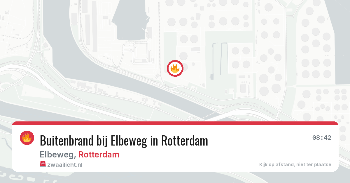 Buitenbrand bij Elbeweg in Rotterdam — 8 mrt 2026