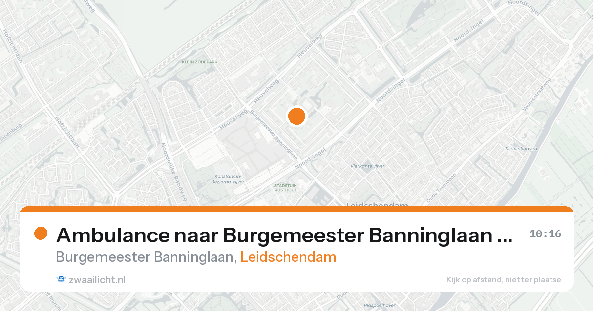 Ambulance naar Burgemeester Banninglaan in Leidschendam — 2 mrt 2026