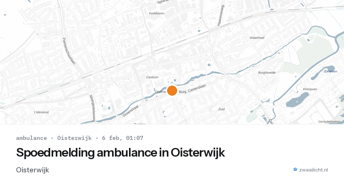 Spoedmelding ambulance in Oisterwijk — 6 feb 2026