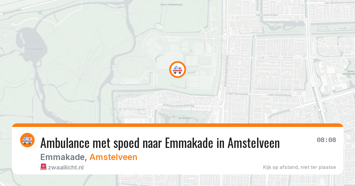 Ambulance met spoed naar Emmakade in Amstelveen — 3 jun 2026