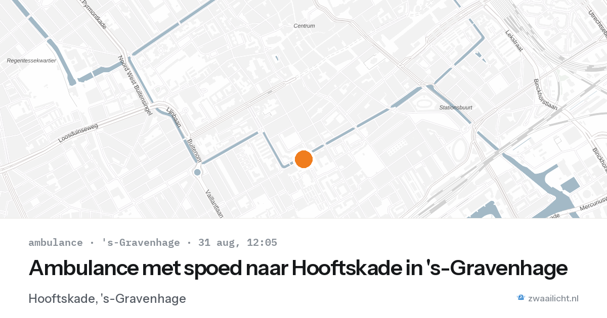 Ambulance met spoed naar Hooftskade in 's-Gravenhage — 31 aug 2026