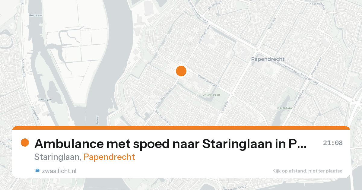Ambulance met spoed naar Staringlaan in Papendrecht — 30 jan 2026