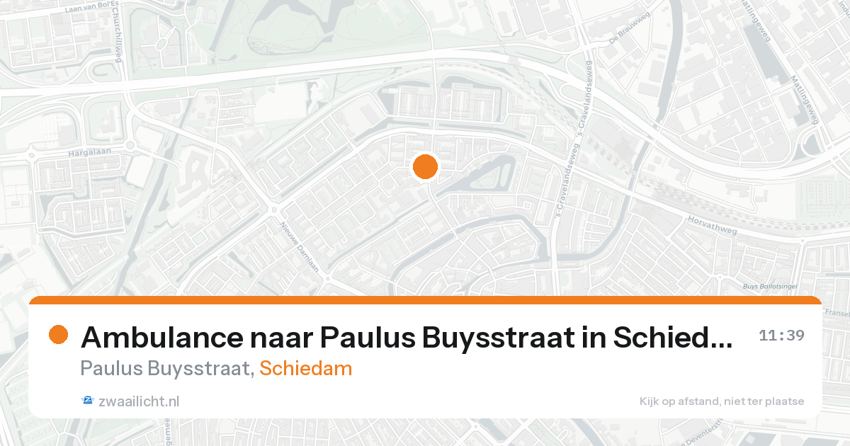 Ambulance naar Paulus Buysstraat in Schiedam — 21 aug 2026