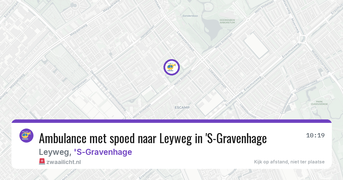 Ambulance met spoed naar Leyweg in 'S-Gravenhage — 10 mrt 2026