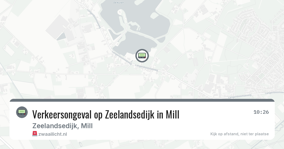 Verkeersongeval op Zeelandsedijk in Mill — 6 feb 2026